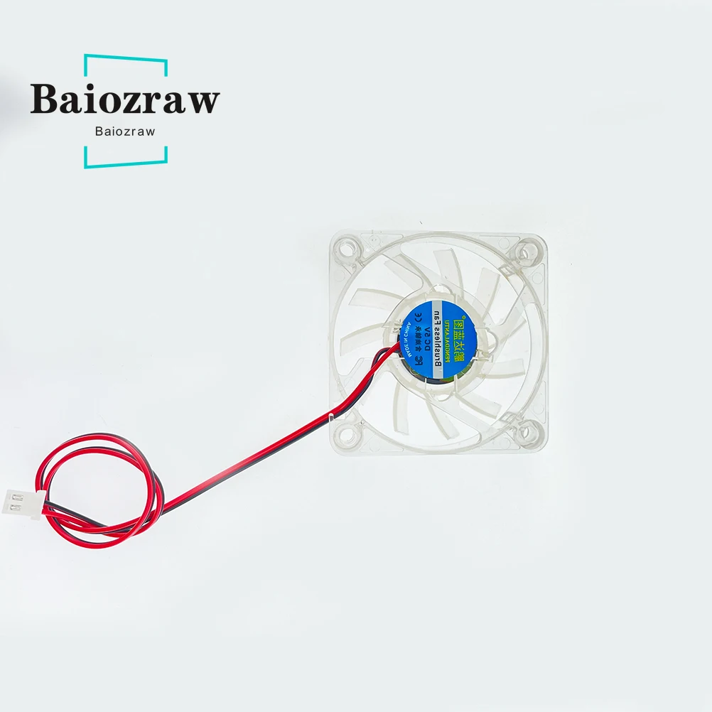 

1pcs 3D Printer Fan 6010 6015 2pin 60x60X10 60x60X15mm 5V Cooling Fan LED Light Cooler Fan Luminous Hydraulic Bearing Fan DC 5V