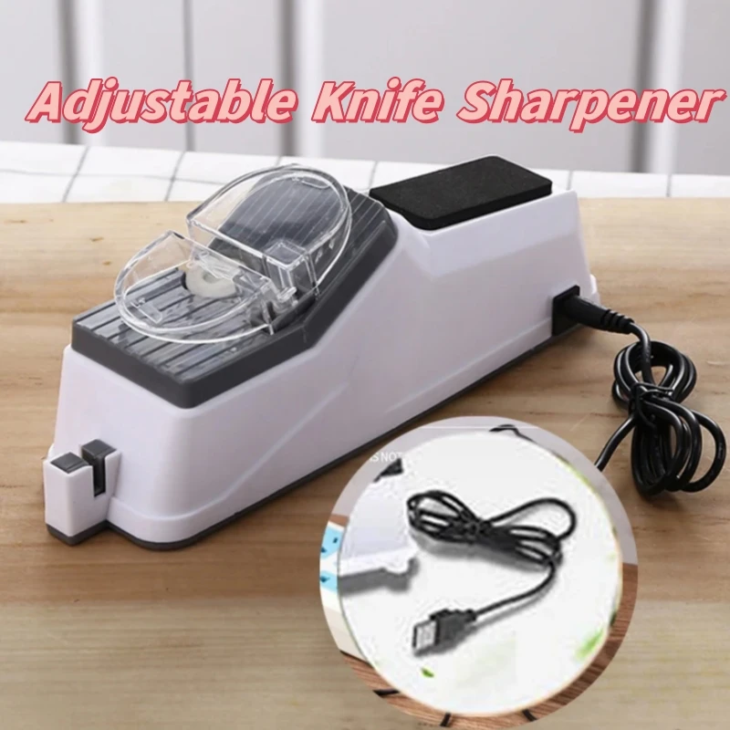 Electric Sharpener Kitchen Knife Sharpening Kitchen Sharpening Stone Grinder Home Sharpener Portable Sharpener for Kitchen Knife