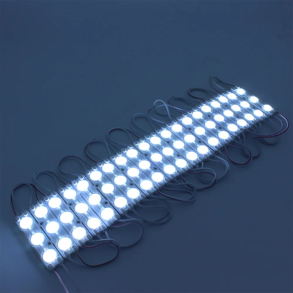 Super Bright 2835 LED Module Injection lens 3leds/piece 12V 160 Degree Waterproof Warm white/Cool White ,free shipping