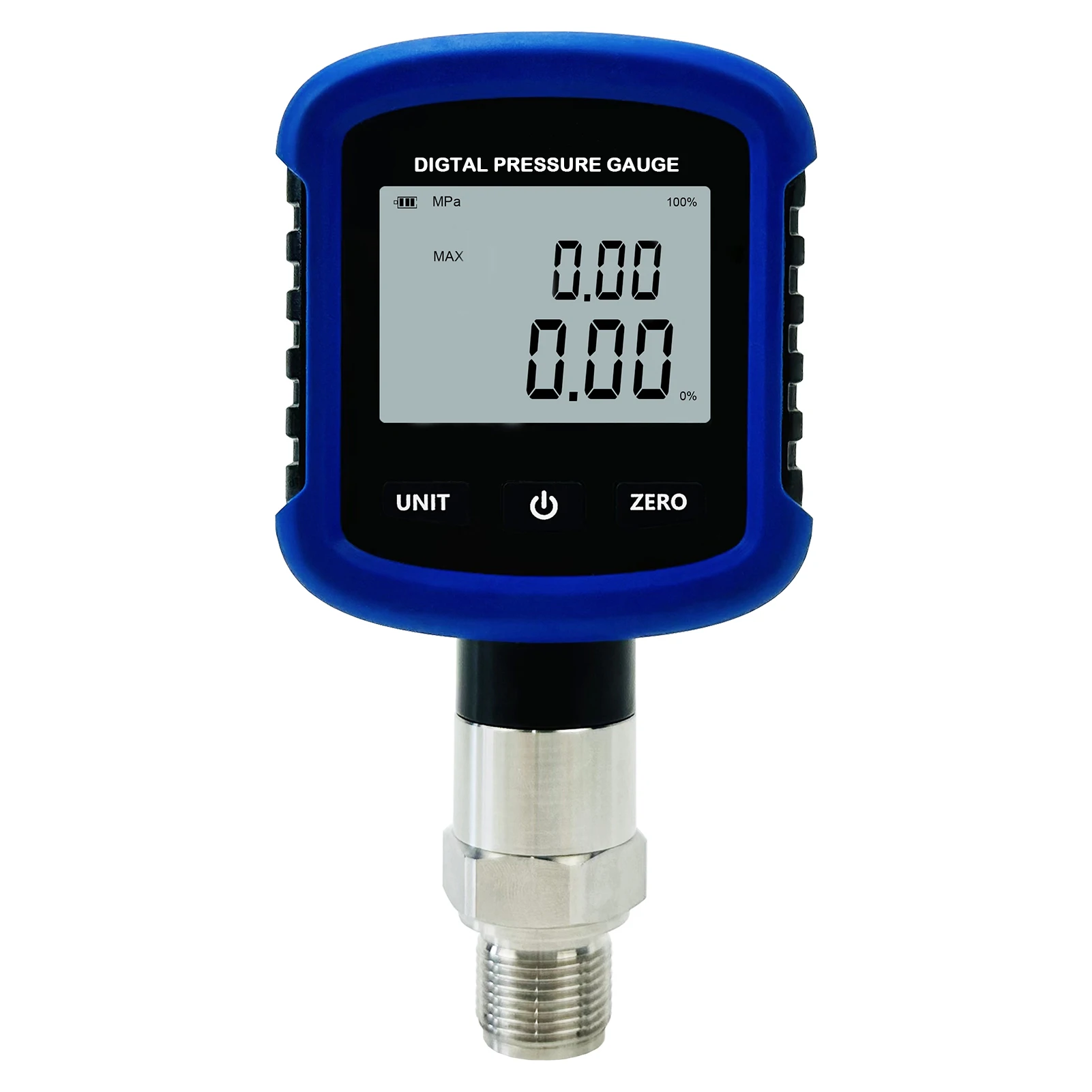 S281 alta precisão 10000psi medidor de pressão hidráulica digital 0.2% fs precisão manômetro ar 1/4 ''npt rosca com 330 °   Rotação