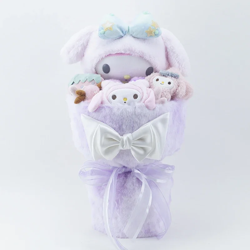 

Sanrio Cinnamoroll Mymelody Hello Kitty Cartoon Doll Handmade Bouquet Creative Cute Valentine'S Day Graduation Birthday Gift