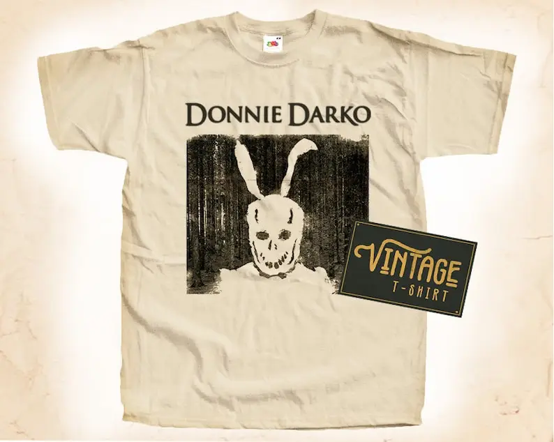 

Donnie Darko T shirt Tee Natural Vintage Cotton Movie Poster All Sizes