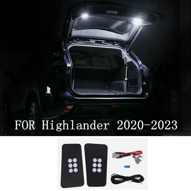 For Toyota Highlander 2020 2021 2022 2023  LED Car Trunk Light Luggage Trunk Top Lamp Tailgate Lights camping lamp