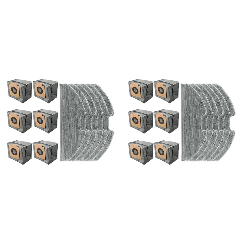 แผ่นม็อบสำรองสำหรับหุ่นยนต์ดูดฝุ่น Eufy X8 Pro รุ่น A71P 12X พร้อมถุงเก็บฝุ่นและอุปกรณ์เสริม