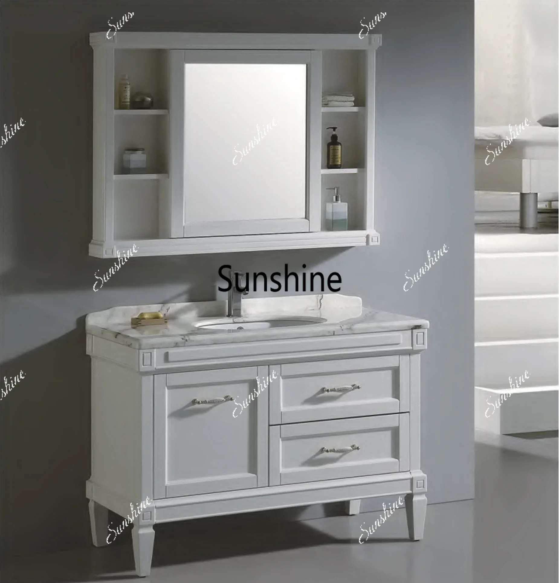 Solid Wood Bathroom Cabinet Solid Wood Single Sink Bathroom Cabinets