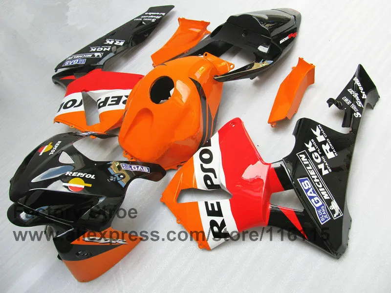 7gifts custom paint Injection Molding for HONDA 2005 2006 CBR 600RR CBR600RR fairings kit 05 06 orange repsol fairing set