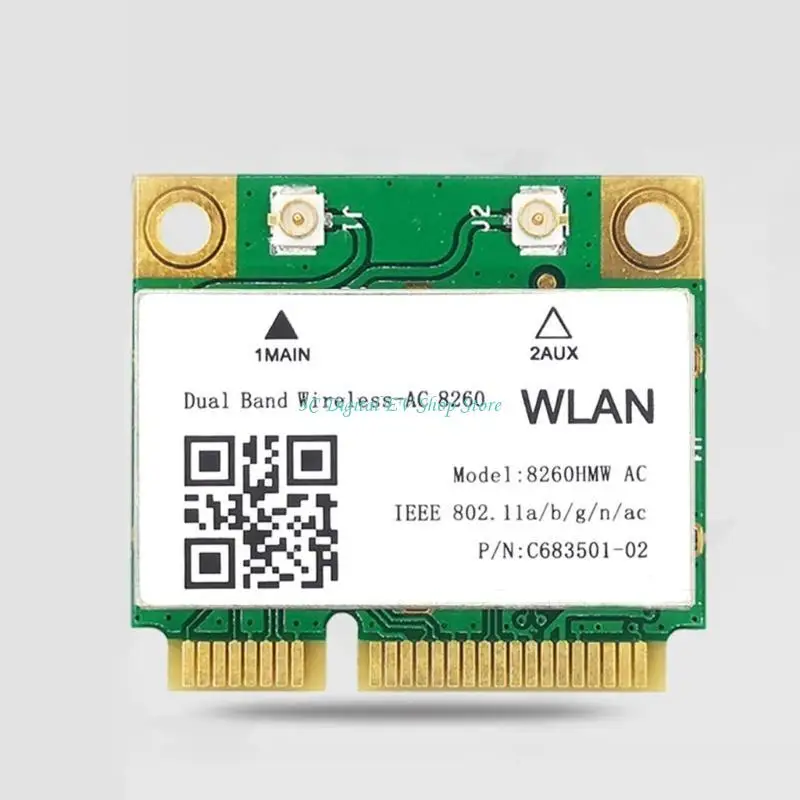 E74D Mini PC-E Wireless-AC Card, 8260HMW Bluetooth-compatible 4.2 876Mbps 2.4 / 5 GHz Dual-Band Wireless LAN Card