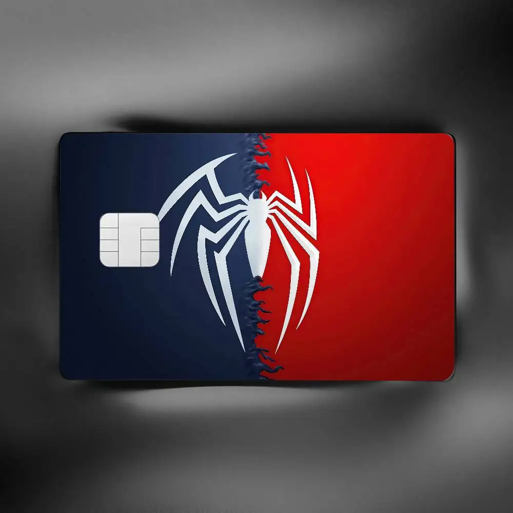 المنتقمون خارقة S-سبايدرمان أنيمي الكرتون 1 مجموعة من 4 قطعة فيلم لاصق الجلد لبطاقة الائتمان بطاقة حافلة البنك الخصم