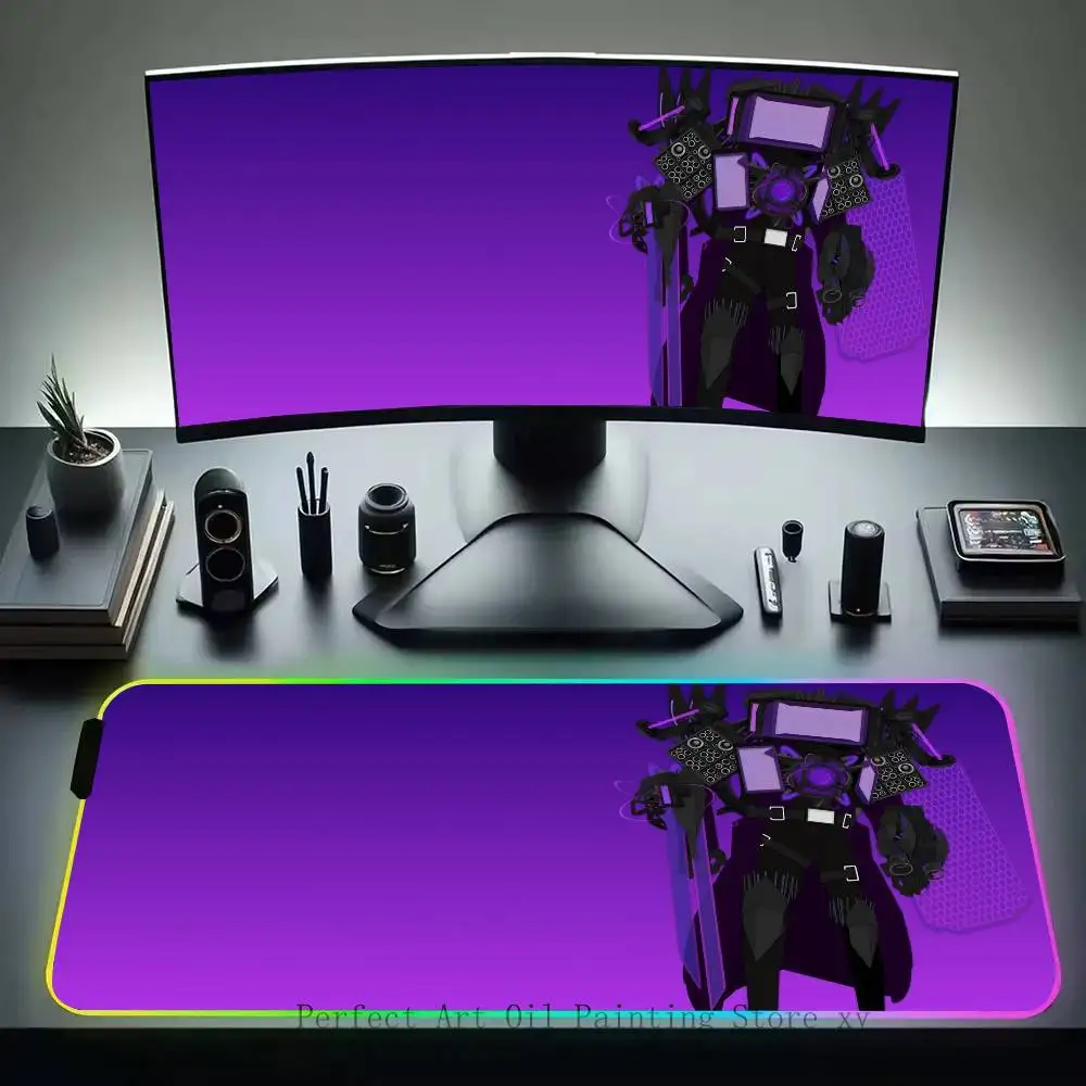 S-Skibidi T-Toilet Animation Mousepad Non-slip Suitable For Office Computers Laptops E-sports Game Desk Mats XXL Keyboard