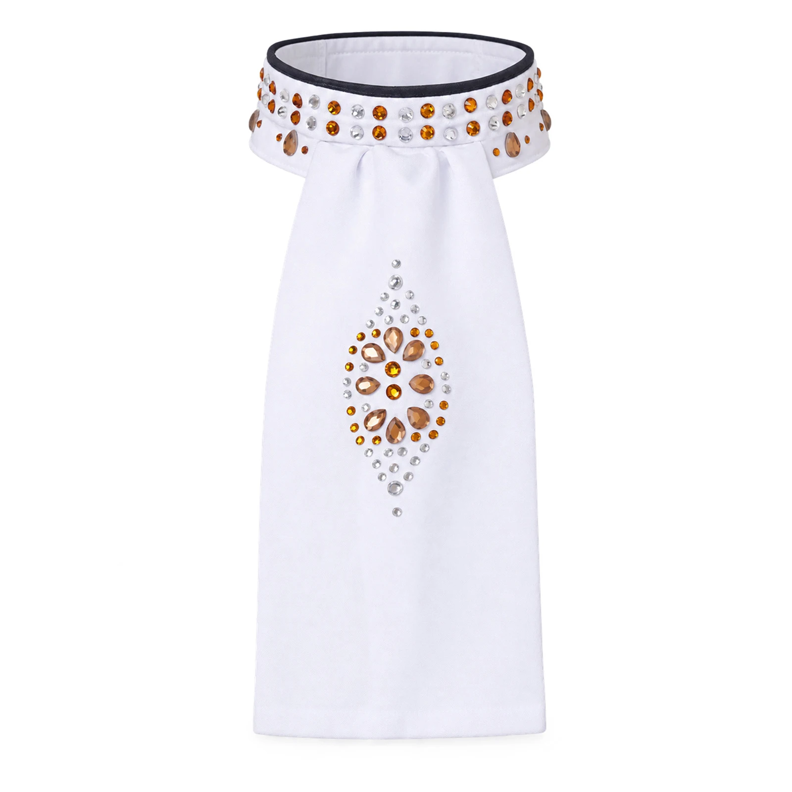 New Equestrian Rhinestones Stock Tie Hook-and-loop Closure Horse Riding Dressage Necktie for Competition Performance Accessories