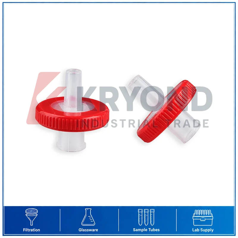 Hydrophobic PTFE Syringe Filter 13mm 25mm Membrane Luer Lock 100pcs Pack Laboratory Filtration Unit Research Use Series Set