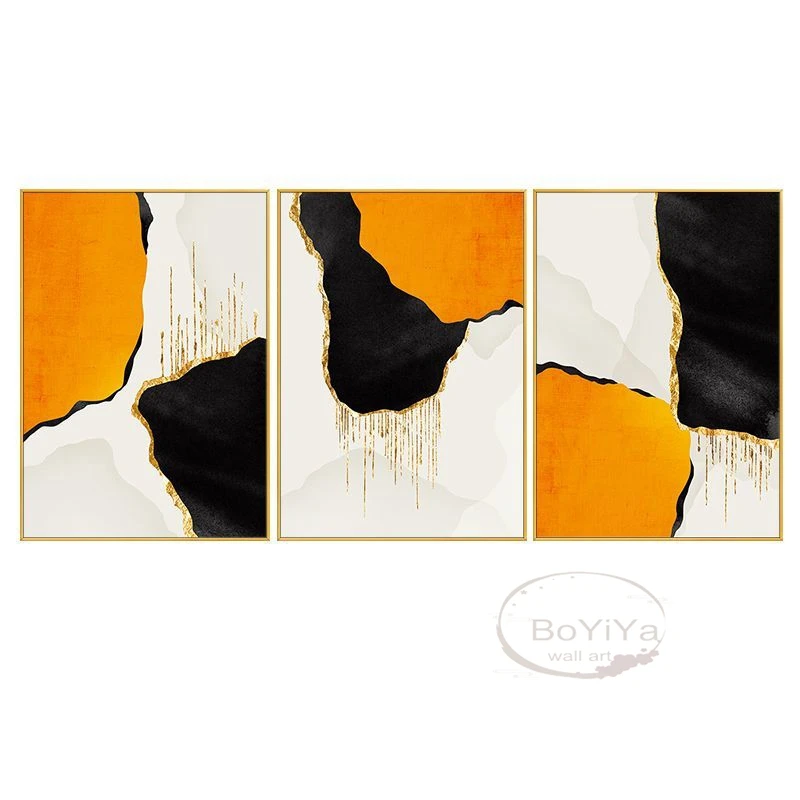 3 Pieces Wall Art Abstract Interior Paintings Home Decor Handmade Acrylic Oil Painting On Canvas Hanging Picture For Living Room