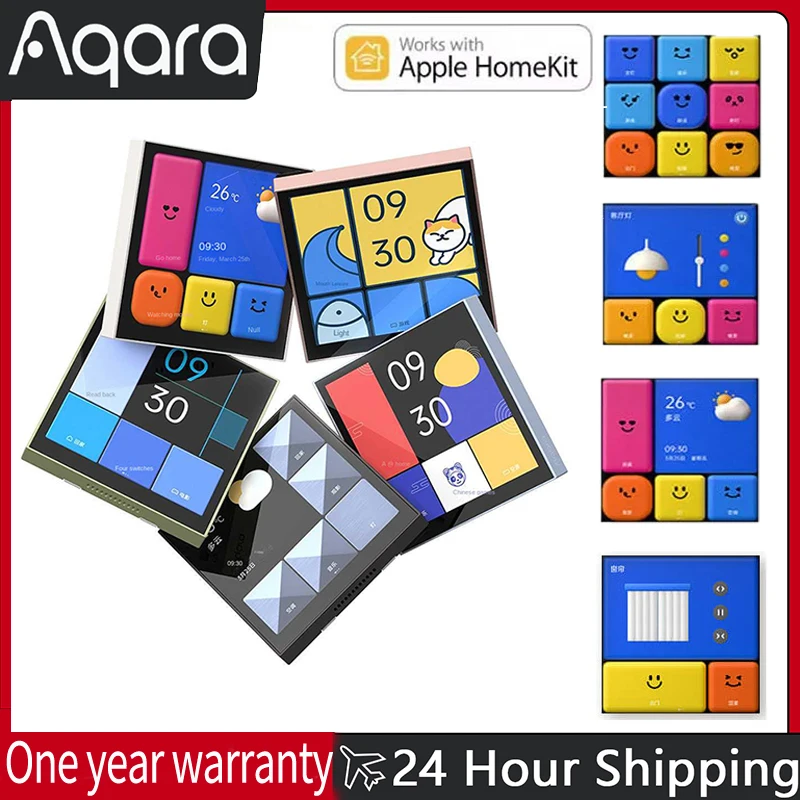 

Aqara Smart Switch S1E Touch Control 4" LED Smart Wall Switch Timer Calendar Power Statistics Scene Setting Remote For Homekit