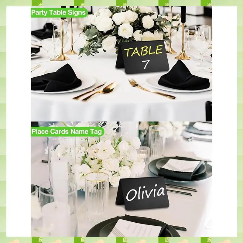 2025 12 Pack 4 Inch X3 Inch Mini Chalkboard Signs For Party-Buffet,Food Labels For Party-Supplies-Wedding Table Signs,12 Pack 4