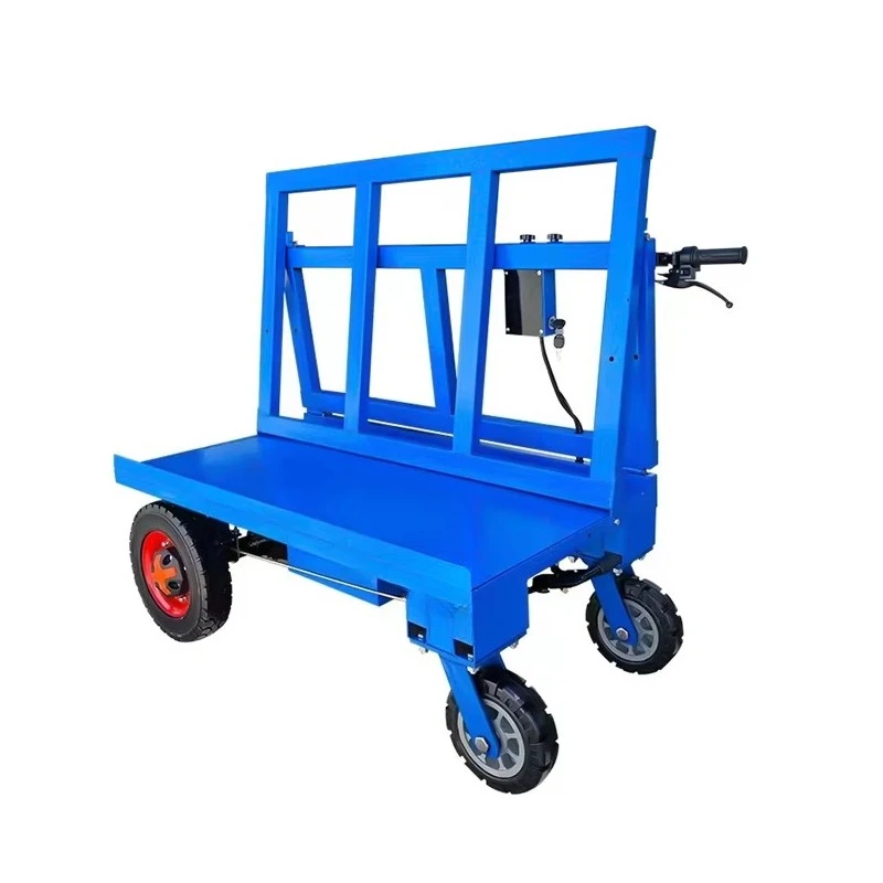 Sturdy Easy Fold Away Four Wheel Hand Cart Anti Scratch Platform for Glass Panel Delivery Site Supplies Carrying Job