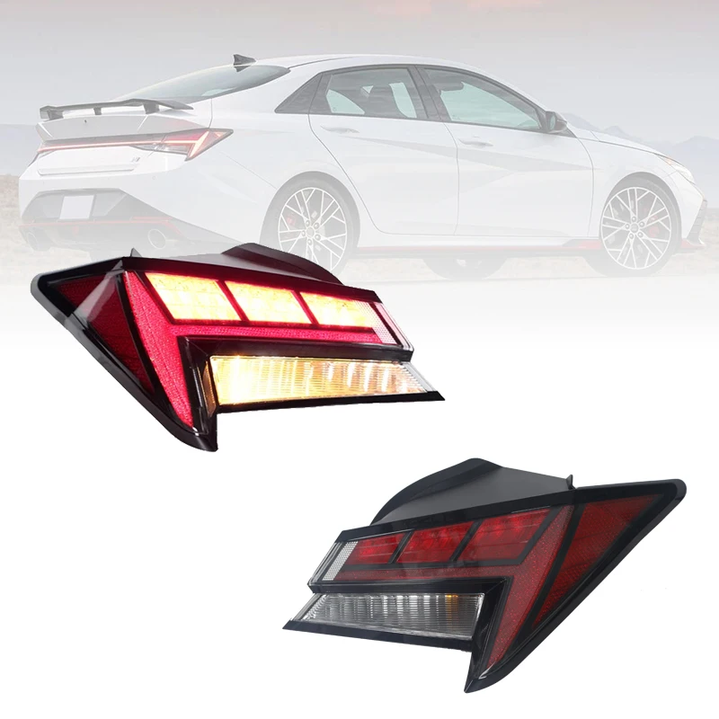 

92402AB100 92401AB100 Car LED Rear Tail Light For Hyundai Elantra 2021 2022 Turn Signal Light Stop Brake Lamp