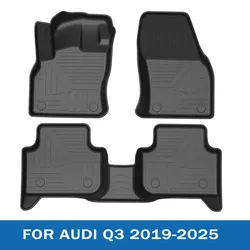 2025 Rubber Car Floor Mats For Q3 2019-2025  Waterproof 3D Car Mats All Weather  Anti Slip TPE Accessories