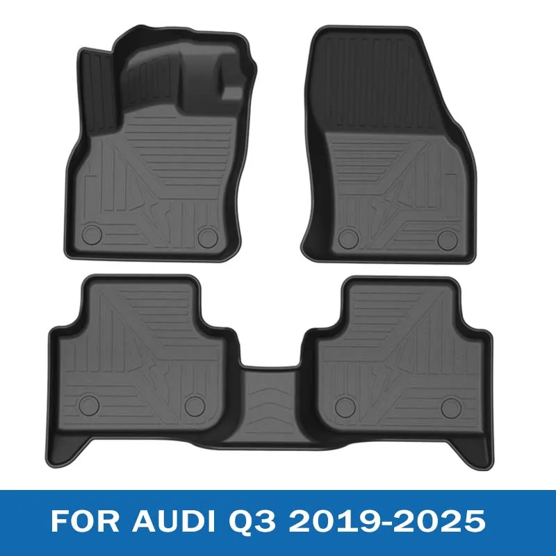 2025 Rubber Car Floor Mats For Q3 2019-2025  Waterproof 3D Car Mats All Weather  Anti Slip TPE Accessories