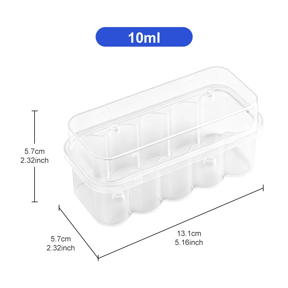 10–50 Stück sterile Glasfläschchen, versiegelt mit Gummistopfen und gratfreiem Aluminium-Kunststoffverschluss sowie Aufbewahrungsbox für Fläschchen, 3/5/7/10 ml – Detail 13