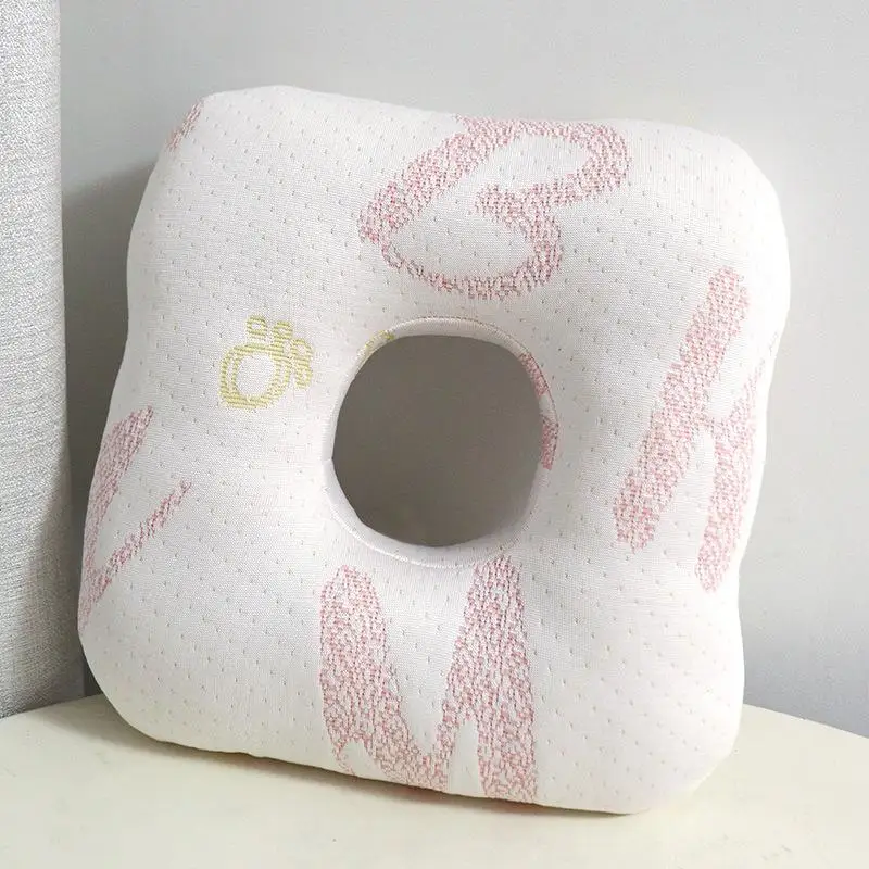 Ademend ergonomisch kussen met oorgat Draagbaar comfortabel oorbelkussen Katoenen vulling Oorpiercingkussen