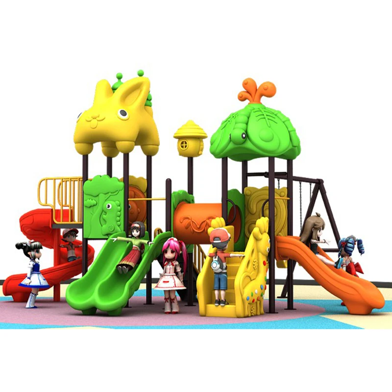 

Kids Outdoor Combination Amusement Park Equipment Children Outdoor Playground With Slide and Swing