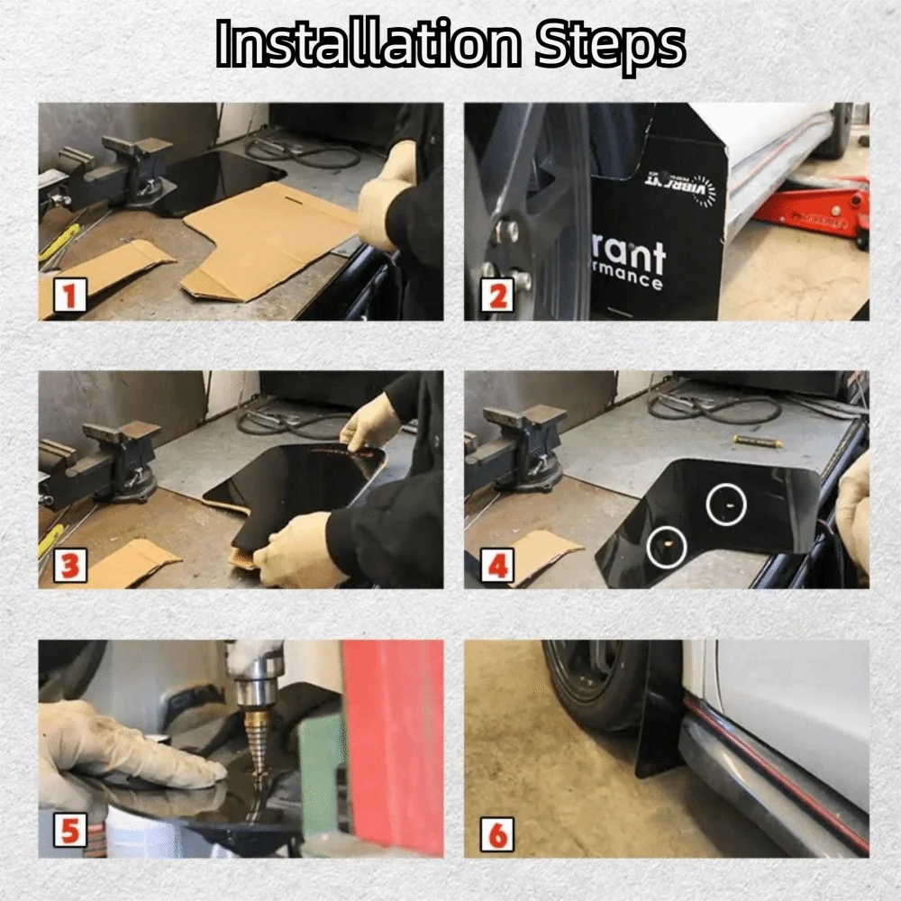 4 قطعة مجموعة حاجز السيارة العالمي مريحة الغبار واقية سيارة سبلاش الحرس عالية الجودة عجلة الطين اللوحات سيارة #3