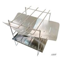 Portable BBQ Outdoor Grill Campfire Grill Camping Fire Pit Outdoor Wood Fire Stove Stainless Steel