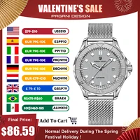 PAGANI DESIGN 2026 007 relojes para hombre, reloj automático de lujo para hombre, reloj de pulsera mecánico AR, reloj luminoso con espejo de zafiro