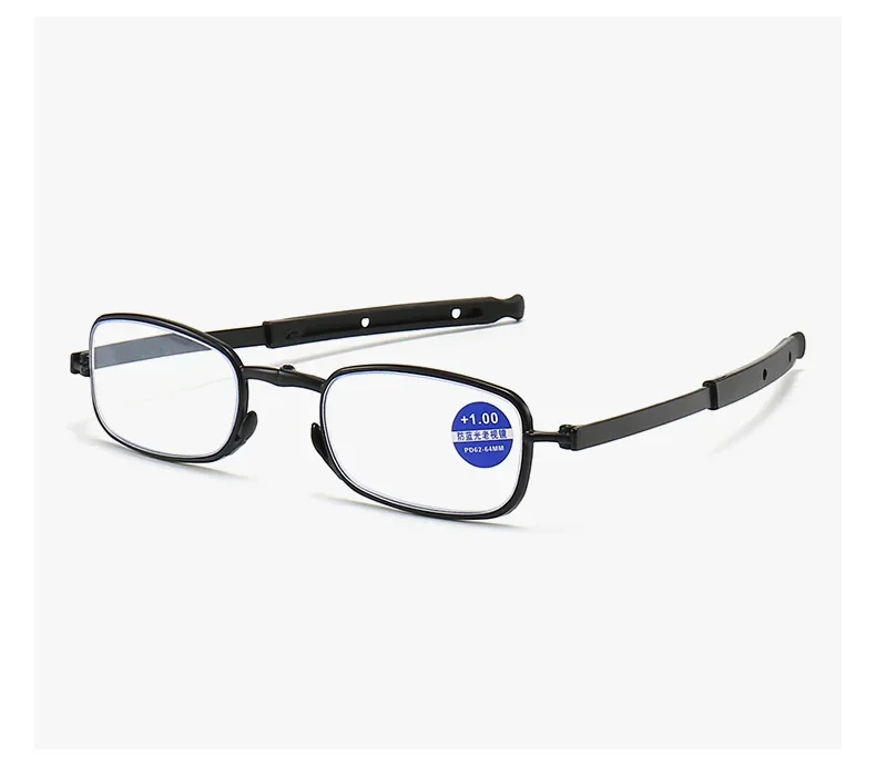 1,5 2,0 2,5 Faltbare Teleskop Presbyopie Brille Tragbare Tasche Anti Blaues Licht Gläser Lesebrille Männer Neutral – Detail 11