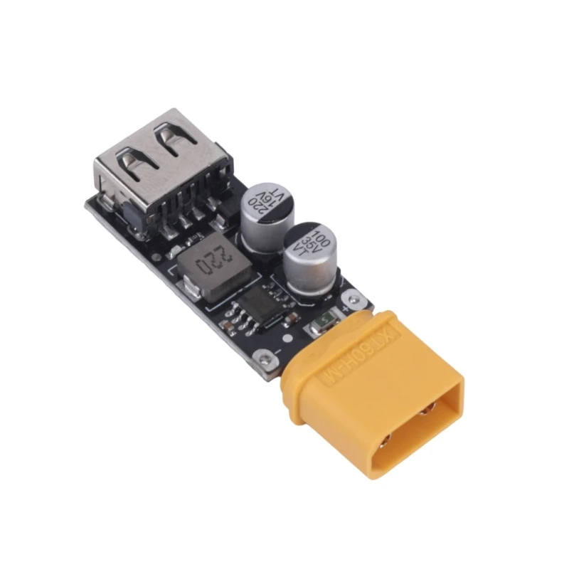 XT60 Battery to USB Charging Module 12V-32V Input with USB-A 5V 9V 12V Output 18W Charging Board