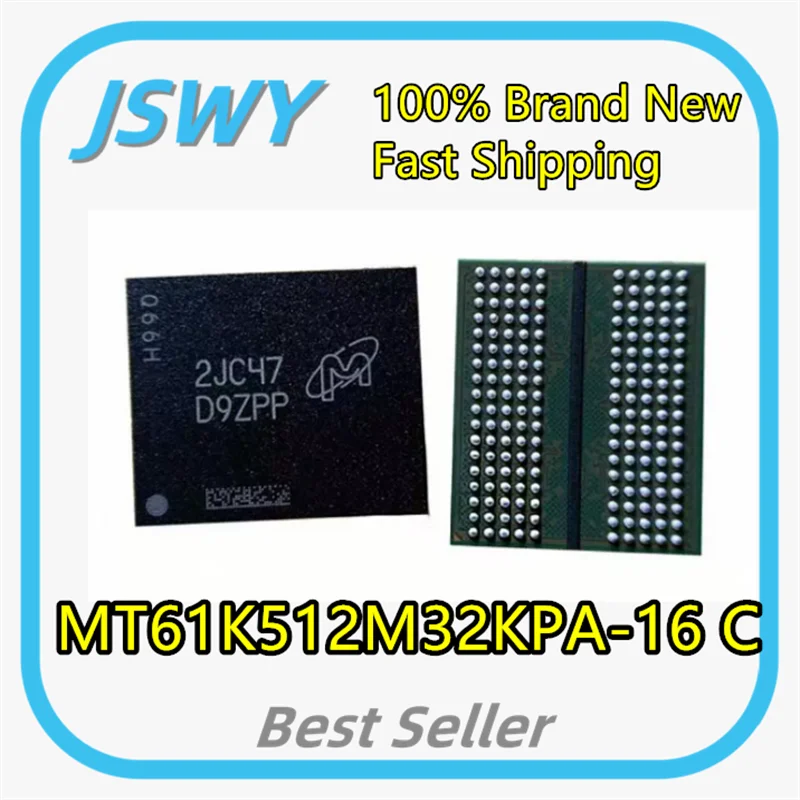 (1/50 pieces) D9ZPP MT61K512M32KPA-16:C DDR6 16G (2GB per chip) 100% Brand New Original, Electronics Fast Shipping