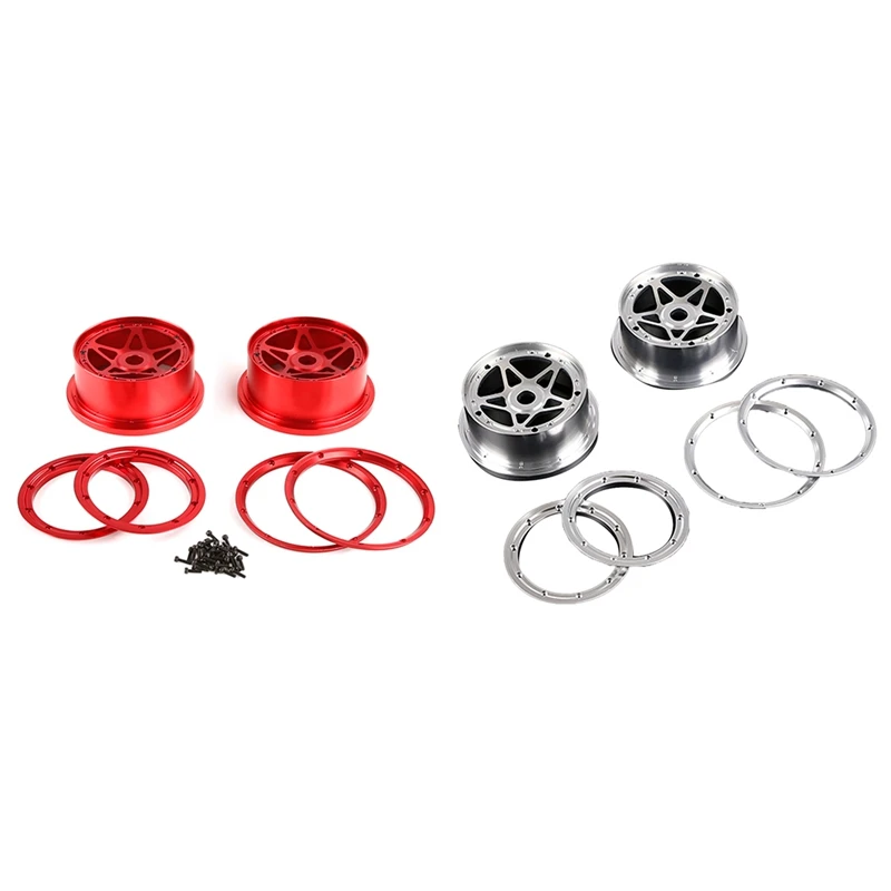 CNC Metal Front Hub Kit For 1/5 HPI ROFUN ROVAN KM BAJA 5B RC CAR Parts