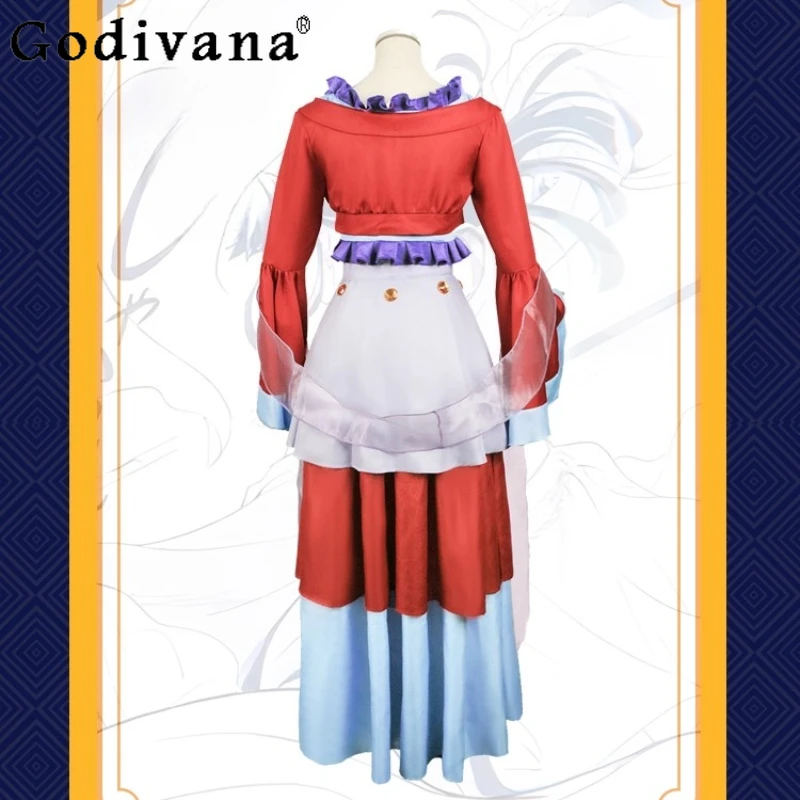 مجموعة أزياء أنيمي ذا أبوتشيكاري الجديدة التأثيرية للسيدات تحت القمر تنورة حمراء للرقص للنساء بدلة تنكرية لحفلات الهالوين