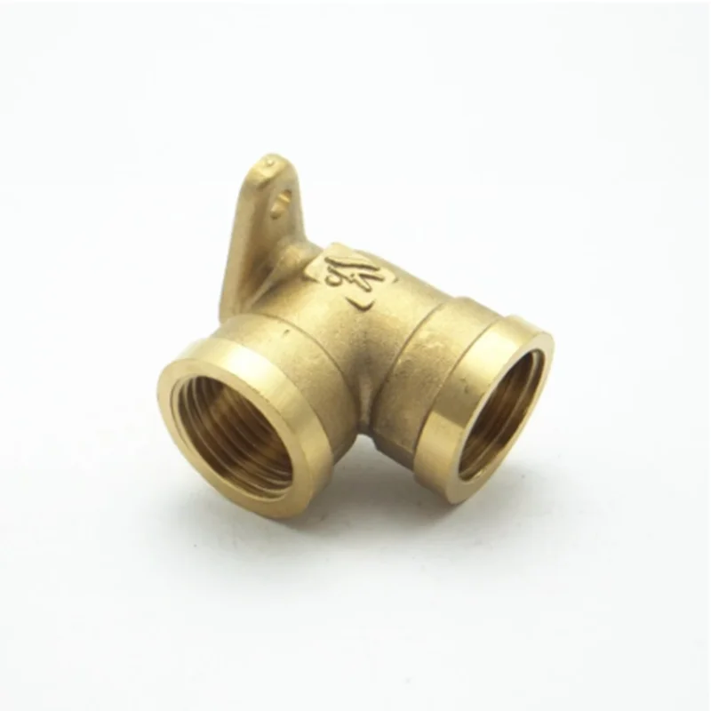 Ottone 1/2 "femmina x 1/2" filettatura maschio BSP gomito a 90 gradi può fissare il connettore del tubo dell'acqua idraulico con piastra di Base