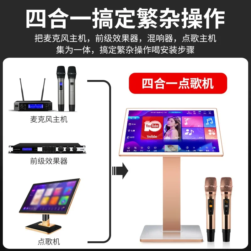 

Home KTV Karaoke Machine, Household/Commercial/Vehicle-Mounted KTV Microphone Karaoke All-in-One Machine
