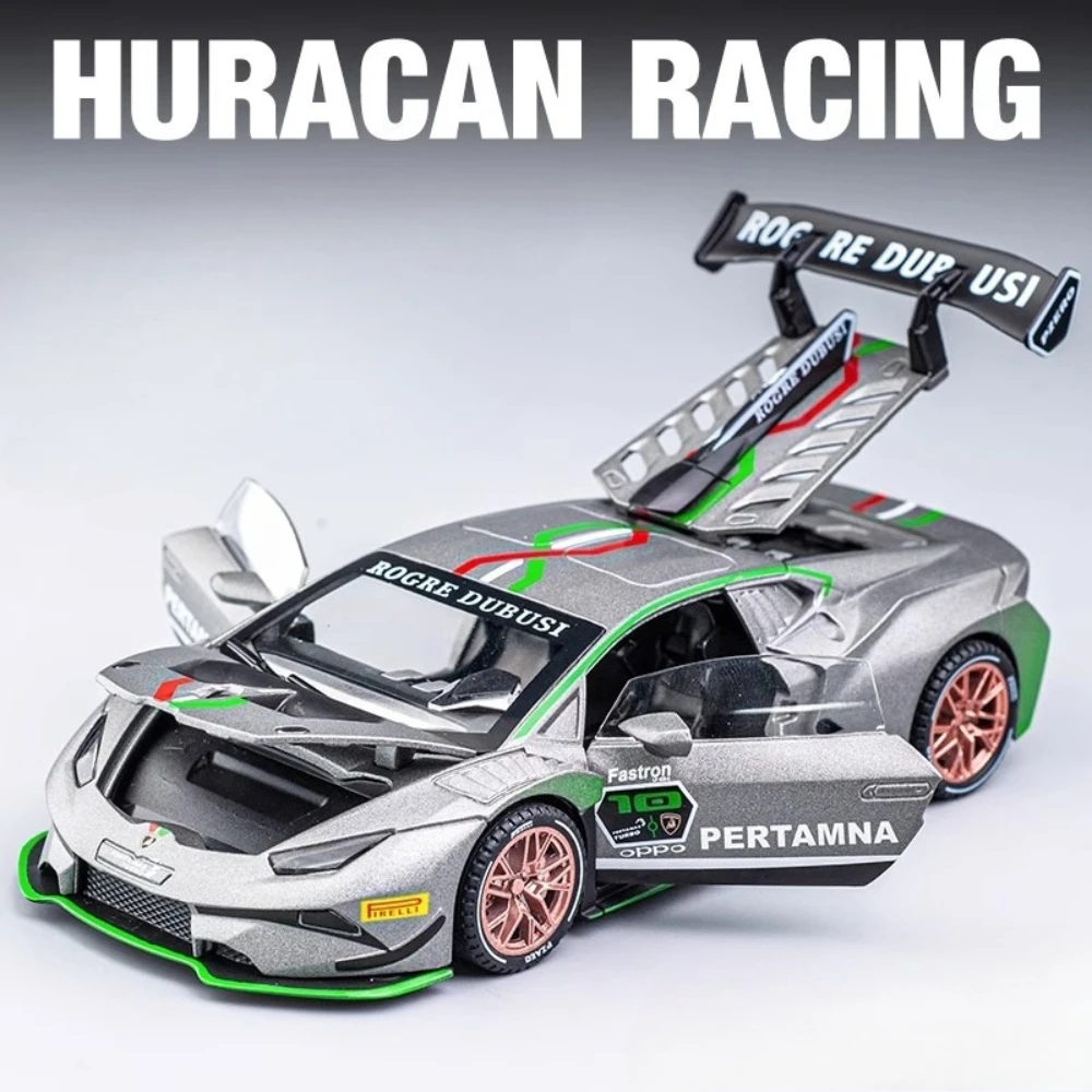 

1:32 Lambor Huracan ST EVO LP780 Car Model Toy Alloy Diecast Super Sport Cars Sound Light Pull Back Vehicle Toys Gifts For Kids