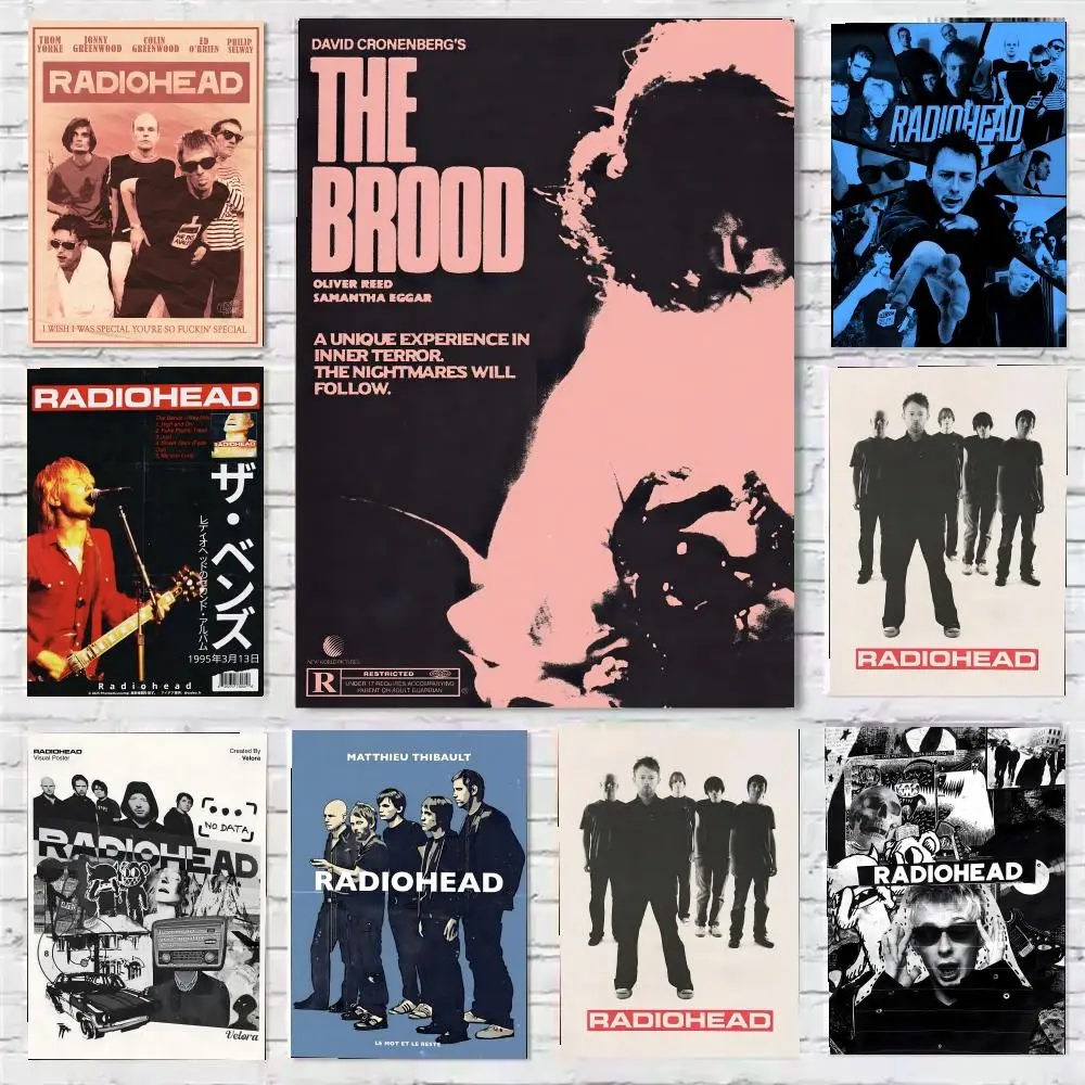 Singer Band R-Radiohead Poster, Wandkunstdruck, geeignet für Wohnzimmer, Schlafzimmer, Bar, Salon, Heimdekoration, Geschenk