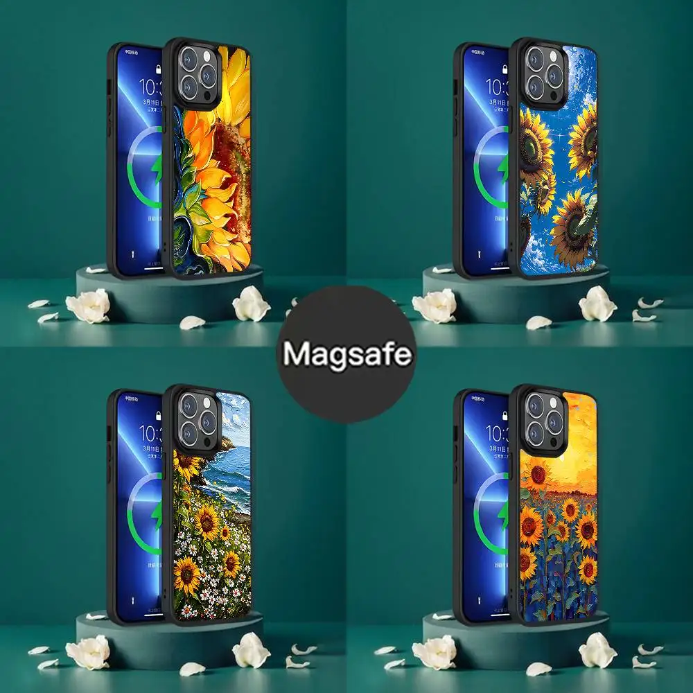 

Sunflowers Printed Matte Phone Case For iPhone 17,16,15,14,13,12,11,Pro,Max,Plus,Mini,SE4,E Magnetic Magsafe Wireless Charging