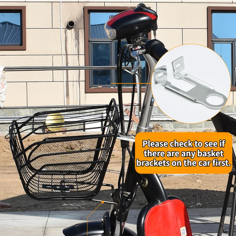 Bicycle Front Basket Electric Vehicle Basket Bold with Cover Storage Basket for Electric Scooter Folding Bike