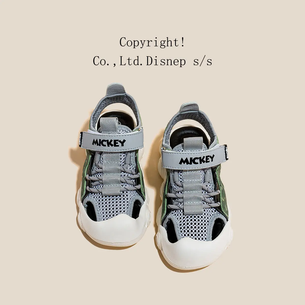 Mickey Children's Shoes Real Photo 2024 Summer New Soft Bottom Casual Breathable Children's Sandals Boys Baotou Baby Beach Shoes