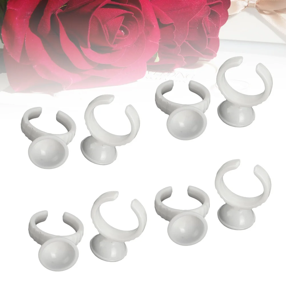 

100pcs Tattoo Rings Cups Disposable Ink Caps Pigment Containers For Eyelash Makeup Tool Hygienic Lash Application