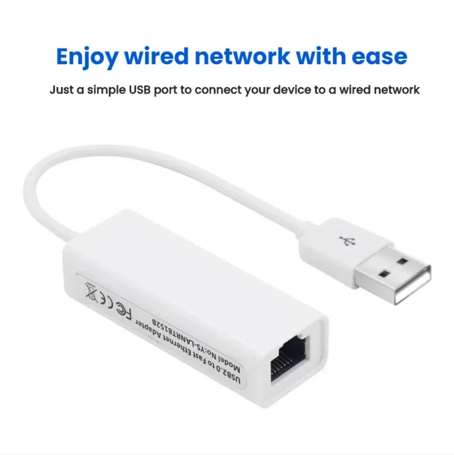 USB- Ethernet-адаптер 100 Мбит/с USB 2.0 Сетевая карта RJ45 Адаптер USB-RS45 Lan Ethernet для MacBook PC Windows XP 7 8 10 Android