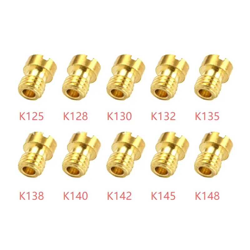 【Price Drop !!】 For Scooter Bucket 10Pcs Carburetor Main Jet PE24/26/27/30 Halma CG-125 Nib Main Injector Nozzle Carburetor Repl