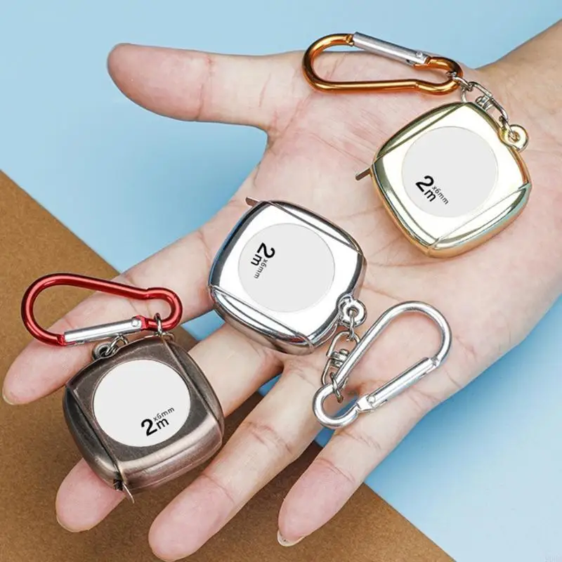 Metric Ruler Flexible Measuring Tape Keychain Locking Tape Measure 6.5ft