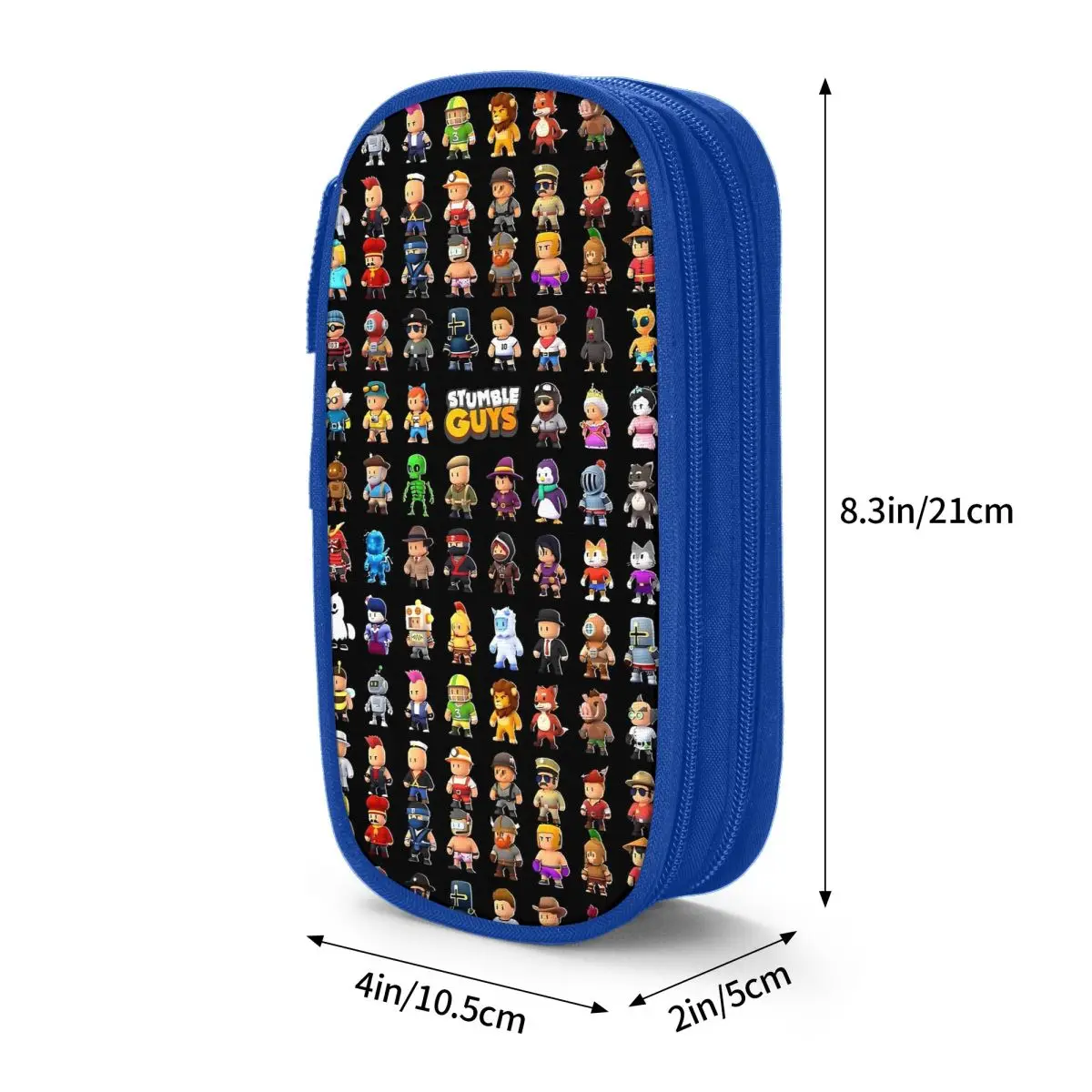 Imagem -02 - Estojo de Lona para Meninos e Meninas Stumble Guys Funny Game Retro College Pencil Box Material Escolar 5