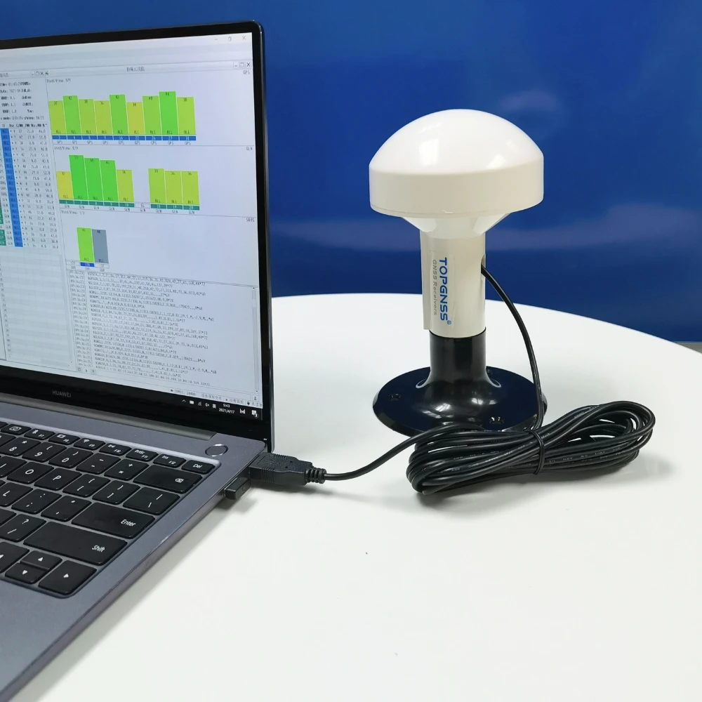 TOPGNSS GNSS2000G USB GNSS GPS BDS GALILEO receiver antenna,USB level,Mushroom-shaped waterproof case