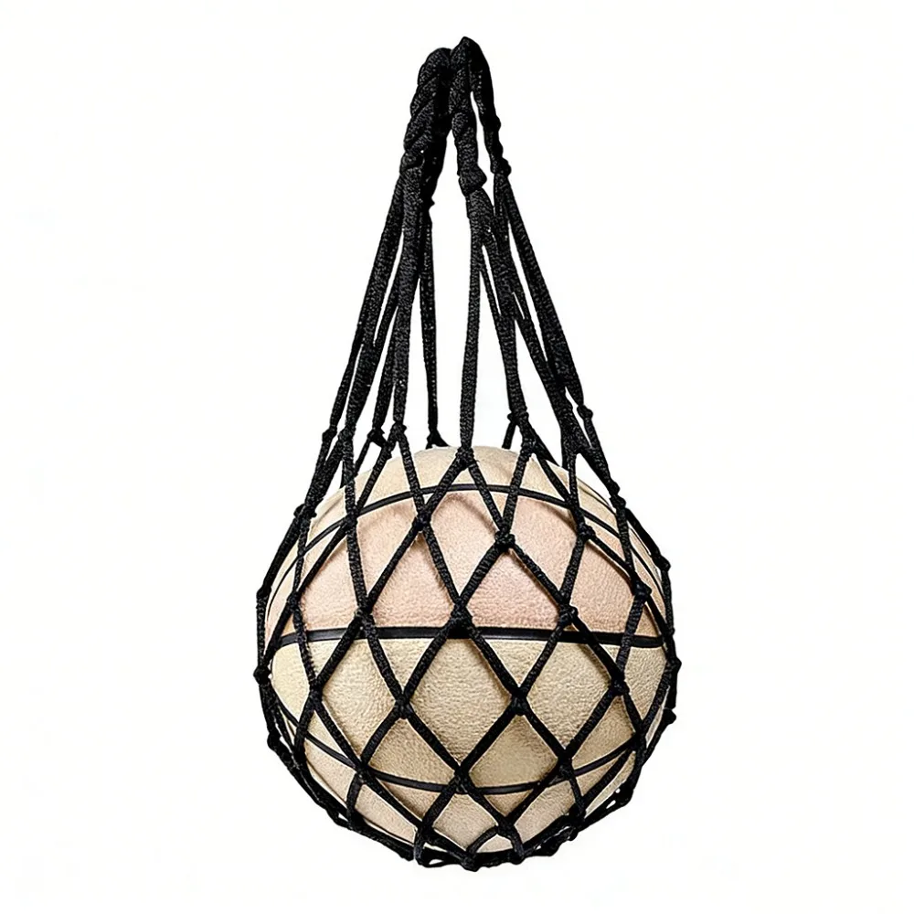 Sac de transport en filet de nylon tissé multicolore pour ballons de basketball et de volley-ball