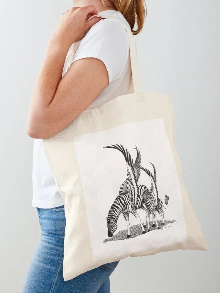 

FLYING ZEBRAS - detail Tote Bag custom tote bag hand bags Women's handbag shopping bags foldable
