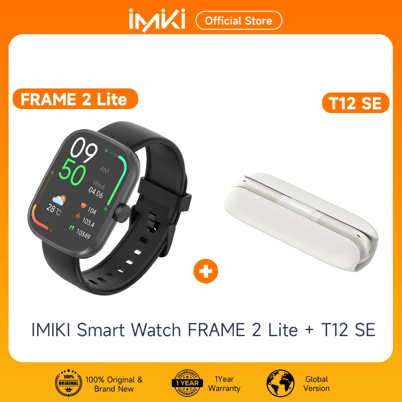 

2025 Imiki Smart watches and Bluetooth Earphone suit Gift Healthy Life and Exercise Good Partner Freeshippings Items
