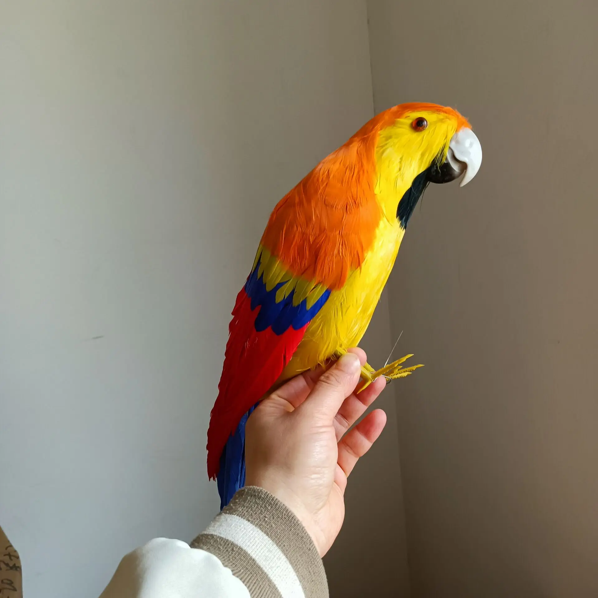 cute orange simulation foam&feather parrot model garden decoration gift about 45cm p2670